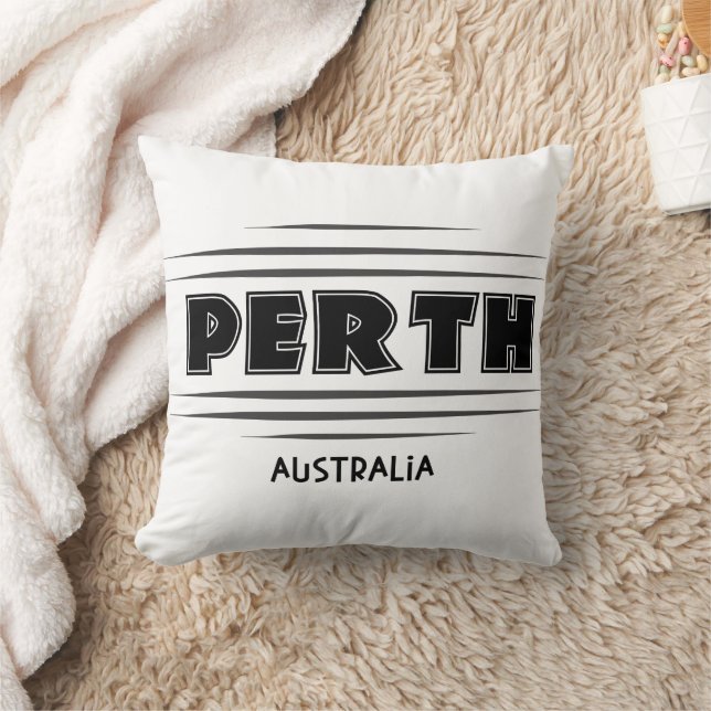 Perth Australia Stadsbord Kussen (Deken)