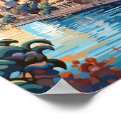 Perth Australia Travel Art Vintage Poster (Hoek)