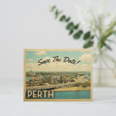 Perth Australie Enregistrer La Date Cartes Postale (Debout devant)
