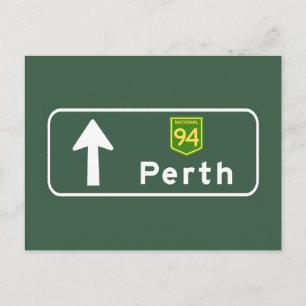 Perth, Australië Road Sign Briefkaart