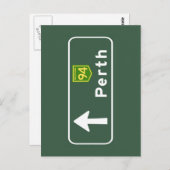 Perth, Australië Road Sign Briefkaart (Voorkant / Achterkant)