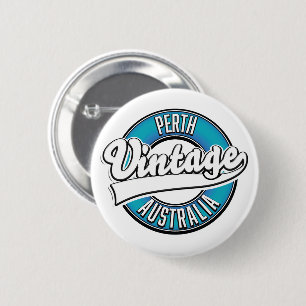 Perth Australië vintage logo Ronde Button 5,7 Cm