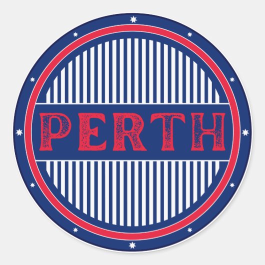 Perth City Pride Emblem – Australian Identity Ronde Sticker (Voorkant)
