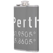 Perth Latitude en Lengtegraad Heupfles (Links)