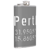 Perth Latitude en Lengtegraad Heupfles (Rechts)