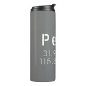 Perth Latitude en Lengtegraad Thermosbeker (Gedraaid links)