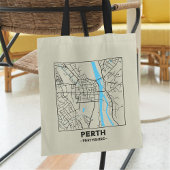 Perth, Scotland City Map Tote Ba Bag