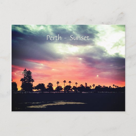 Perth Sunset Briefkaart (Voorkant)
