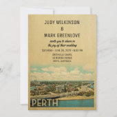 Perth Wedding Invitation Middeleeuwse Kaart (Voorkant)
