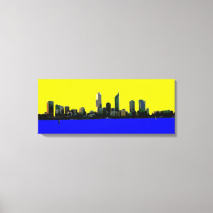 Perth Western Australië skyline canvas kunstdruk Afdruk