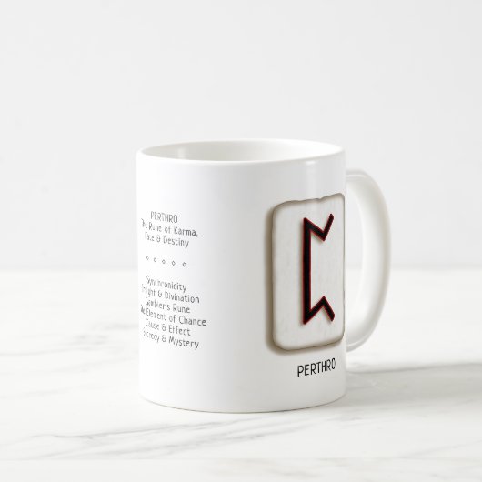 Perthro RuneStone Mug (Devant droit)