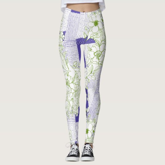 Perturbation florale - Leggings botaniques Abstrai (Devant)