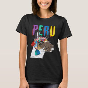 Peru Alpaca product Peruviaanse LamaAlpaca Grafis T-shirt