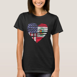 Peru American Grown Heart USA Patriot Heritage Mon T-shirt