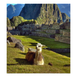 Peru, Andes, Andesgebergte, Machu Picchu, Foto Afdruk
