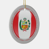 Peru Bubble Flag Keramisch Ornament (Rechts)