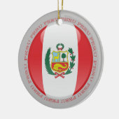 Peru Bubble Flag Keramisch Ornament (Links)