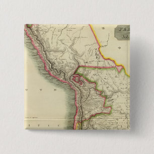 Peru, Chili, La Plata 2 Vierkante Button 5,1 Cm