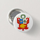 Peru Coat of Arms Button (Voorkant /achterkant)