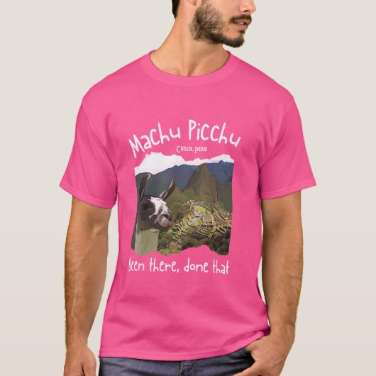 Peru Cusco Lama Souvenir Machu Picchu T-shirt (Voorkant)