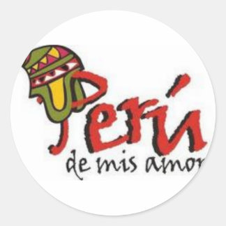 PERU DE MIS AMORES RONDE STICKER