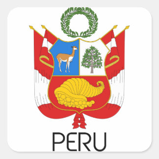 PERU - embleem/vlag/wapen/symbool Vierkante Sticker