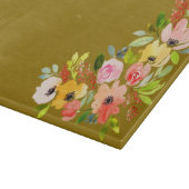 Peru en aquarel bloemboeket snijplank (Hoek)