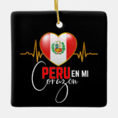 Peru en mi Corazon Peruvian Pride Keramisch Ornament (Voorkant)