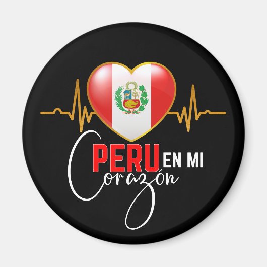 Peru en mi Corazon Peruvian Pride Magneet (Voorkant)