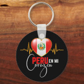 Peru en mi Corazon Peruvian Pride Sleutelhanger (Voorkant)