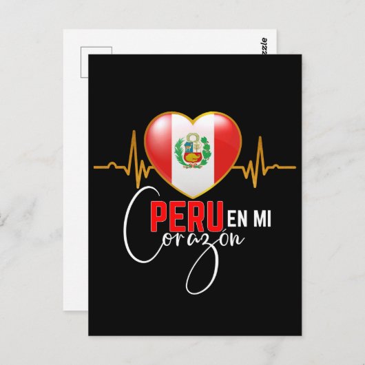 Peru en miCorazon Peruvian Pride Briefkaart (Voorkant / Achterkant)
