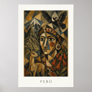 Peru Erfgoed Kunst Andes Zuid-Amerika Reizen Poster