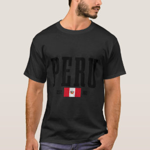 Peru EST 1821 Peruaanse vlag Roots Pride Peru T-shirt
