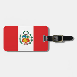 Peru Flag Bagagelabel