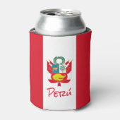 Peru Flag Blikjeskoeler (Blikje Voorkant)
