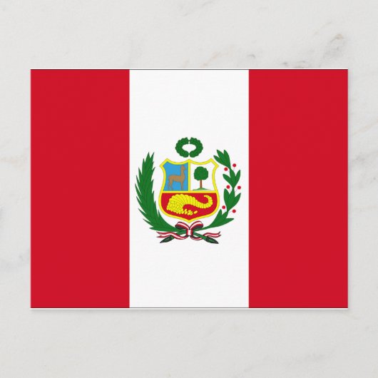 Peru Flag Briefkaart (Voorkant)