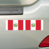 Peru Flag Bumpersticker (Op auto)