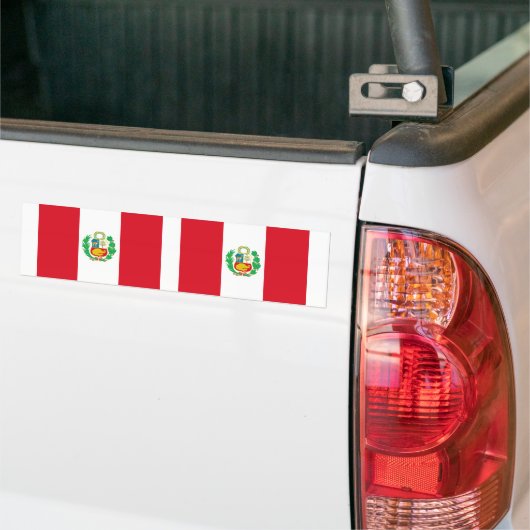 Peru Flag Bumpersticker (Op Truck)