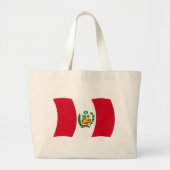 Peru Flag Canvas tas (Voorkant)