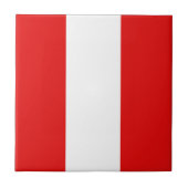 Peru Flag Ceramic Tile Tegeltje (Voorkant)