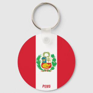 Peru Flag Charming Patriotic Sleutelhanger