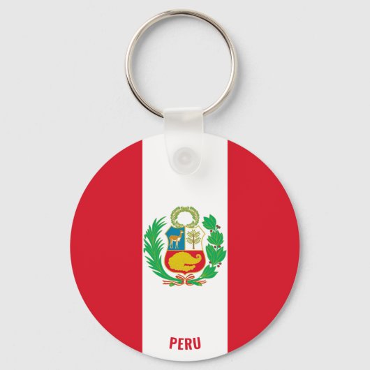 Peru Flag Charming Patriotic Sleutelhanger (Voorkant)