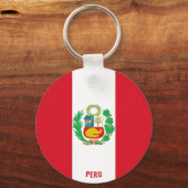 Peru Flag Charming Patriotic Sleutelhanger (Voorkant)