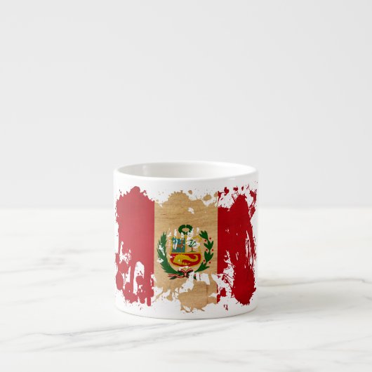 Peru Flag Espresso Kop (Voorkant)