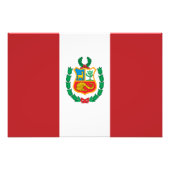 Peru Flag Foto Afdruk (Voorkant)