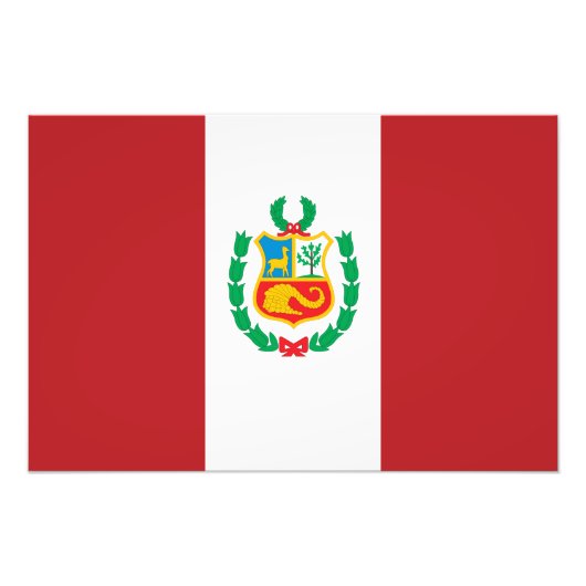 Peru Flag Foto Afdruk (Voorkant)
