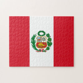 Peru Flag Jigzaag Puzzle Legpuzzel