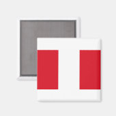 Peru Flag Magneet (Voorkant / Achterkant)