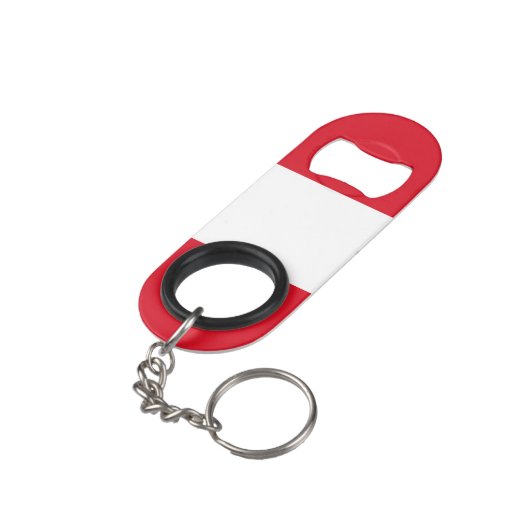 Peru Flag Mini Flessenopener (Achterkant Gekanteld)