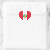 Peru Flag Patriotic Hart Sticker (Tas)
